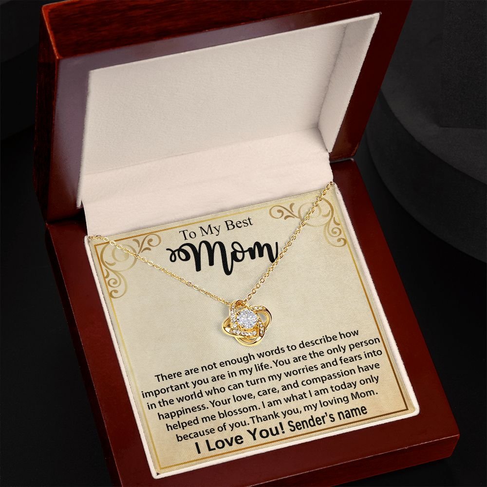 Personalized Necklace For Mom - Mothers Day Gift Ideas, Birthday Christmas Gift for Mom Love Knot - Custom name #az23e246 - Image 5