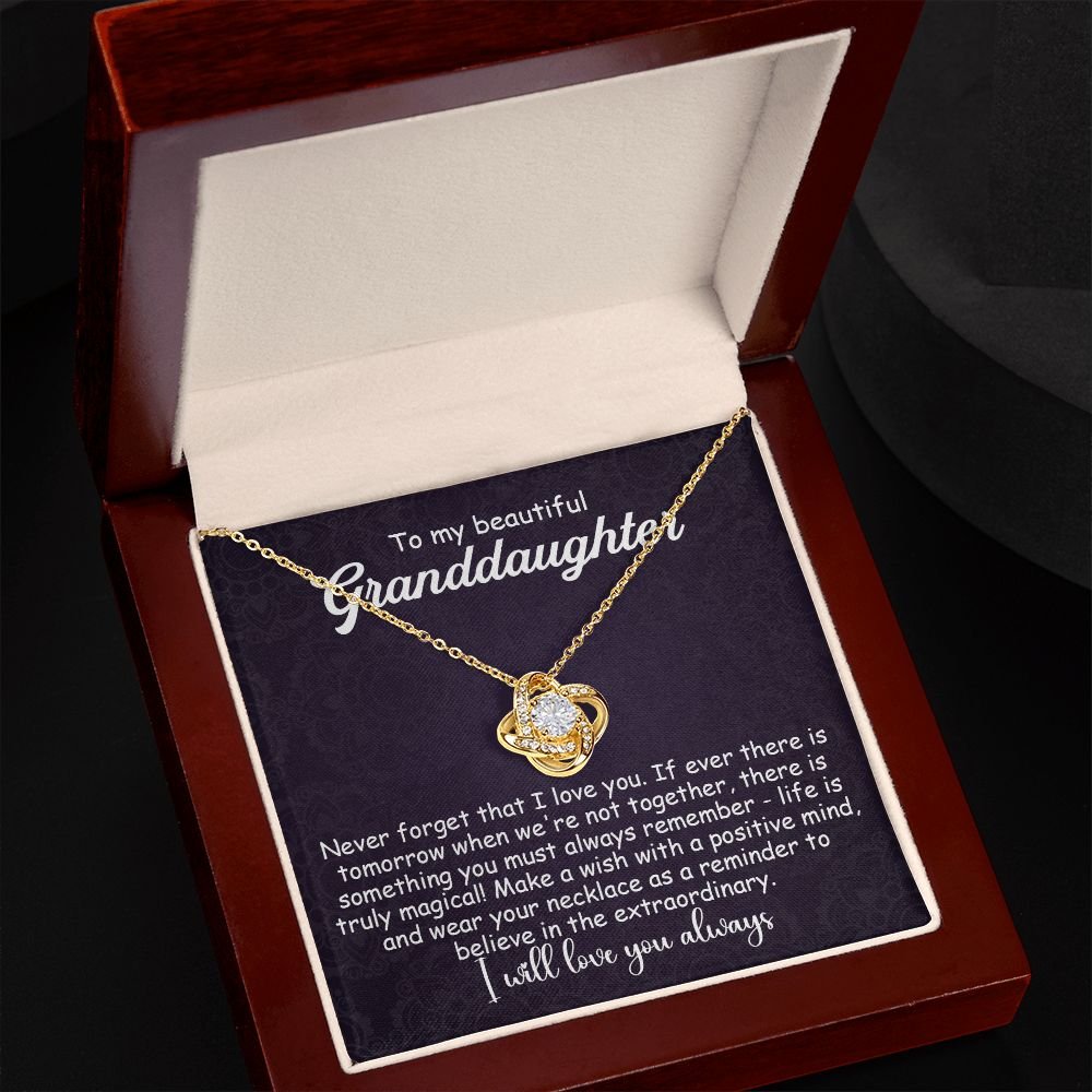 To My Granddaughter Necklace Gift - Life is truly magical - Love Knot #e157 - Image 5
