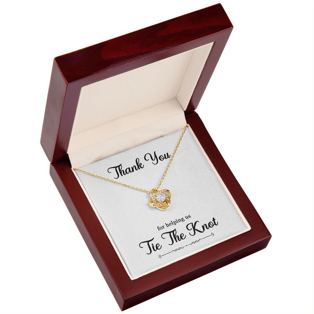 To My Bridesmaid Gift - Thank You For helping Us Tie The Knot - Love Knot Necklace #e74 - Image 17