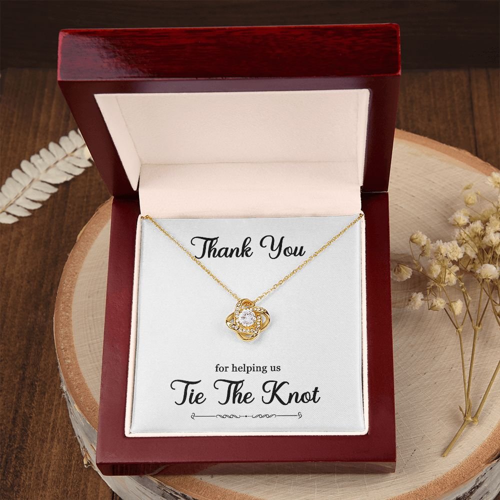 To My Bridesmaid Gift - Thank You For helping Us Tie The Knot - Love Knot Necklace #e74 - Image 16