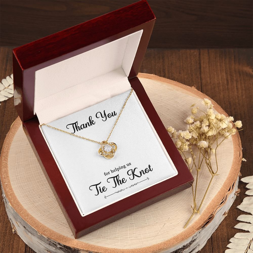 To My Bridesmaid Gift - Thank You For helping Us Tie The Knot - Love Knot Necklace #e74 - Image 15