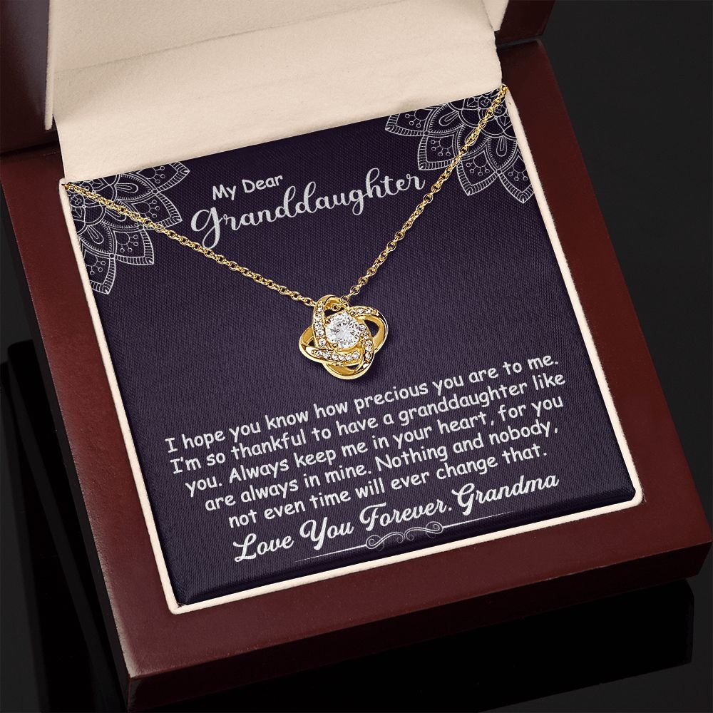 To My Granddaughter Necklace Gift - I hope you know - Love Knot #e162 - Image 9