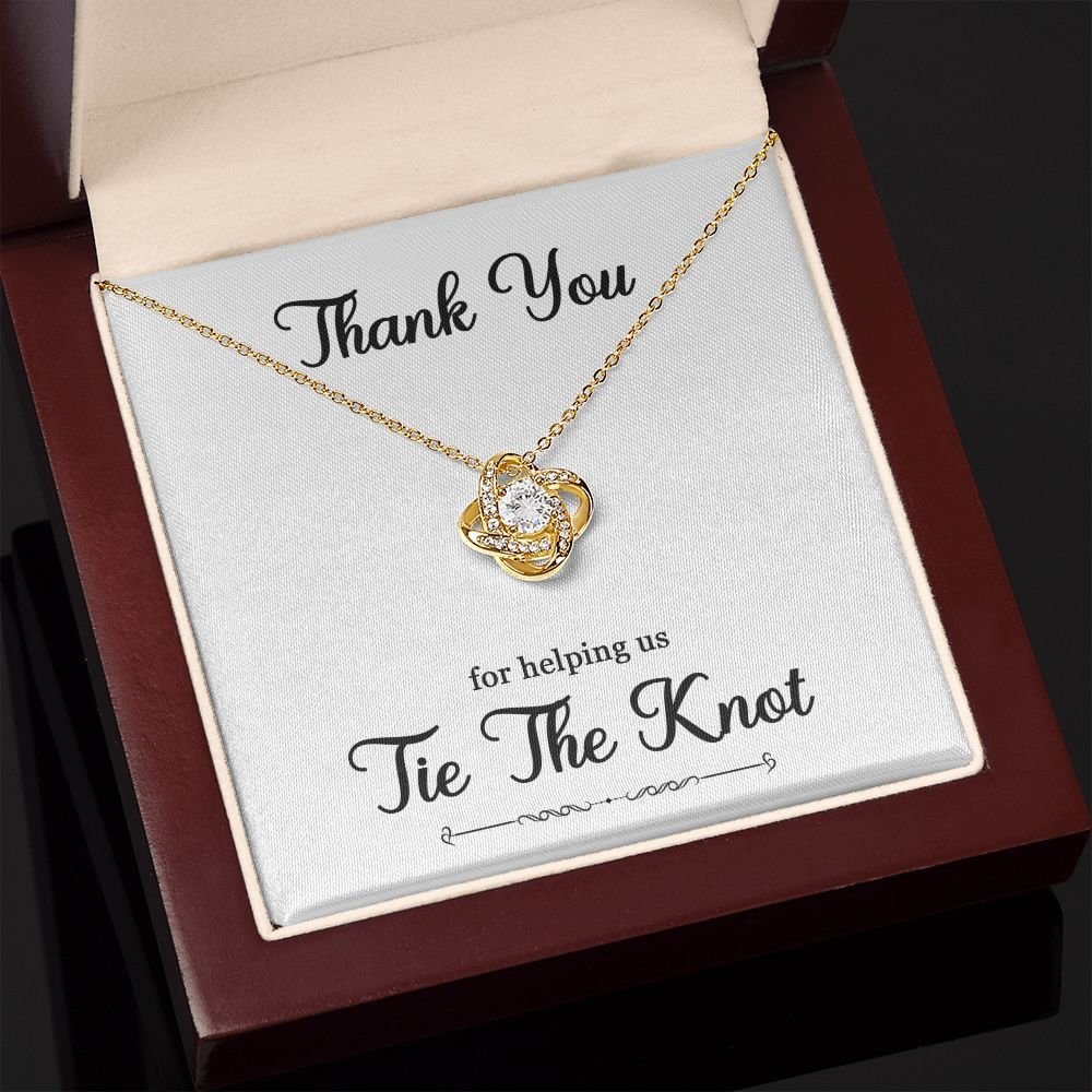 To My Bridesmaid Gift - Thank You For helping Us Tie The Knot - Love Knot Necklace #e74 - Image 14