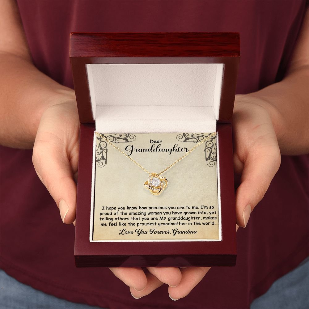 To My Granddaughter Necklace Gift - I hope you know - Love Knot #e160 - Image 8