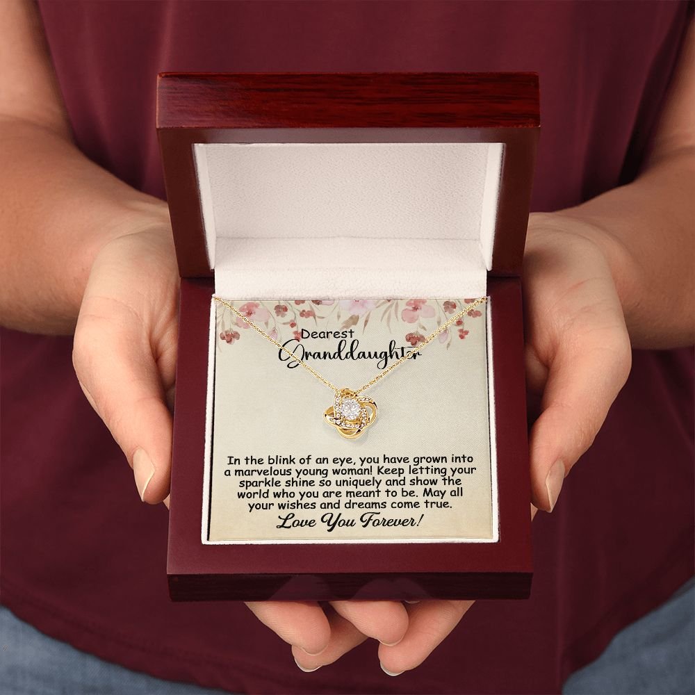 To My Granddaughter Necklace Gift - Marvelous young woman - Love Knot #e161 - Image 10