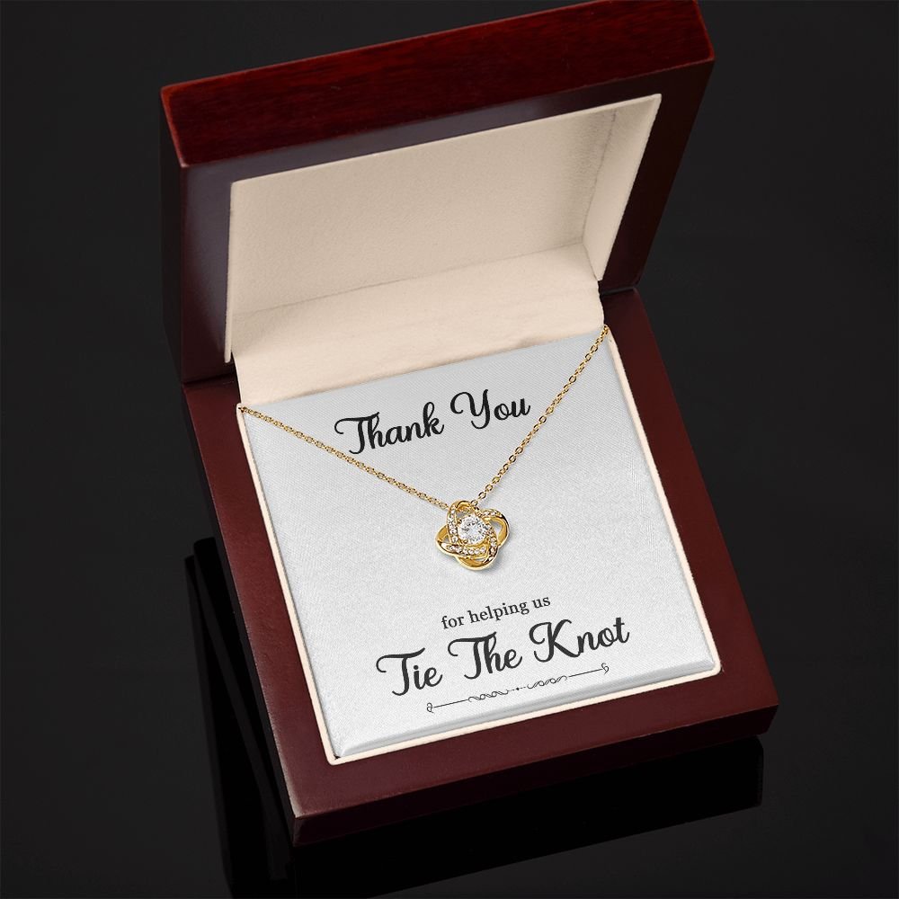 To My Bridesmaid Gift - Thank You For helping Us Tie The Knot - Love Knot Necklace #e74 - Image 13