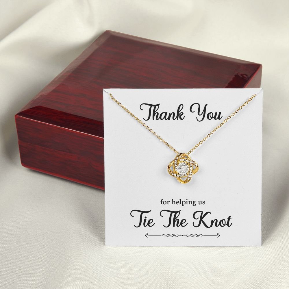 To My Bridesmaid Gift - Thank You For helping Us Tie The Knot - Love Knot Necklace #e74 - Image 8