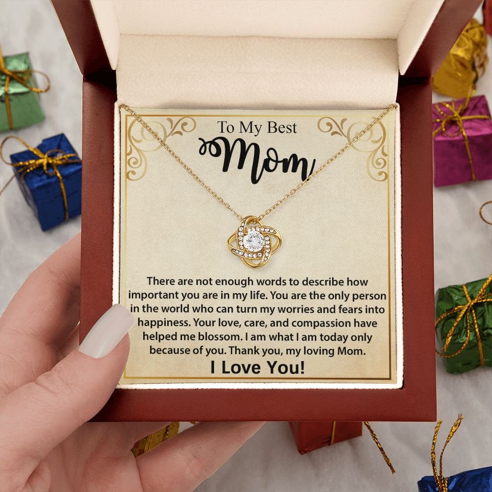 Love Knot Pendant - Personalized Message Card Jewelry - Jewelry Inns