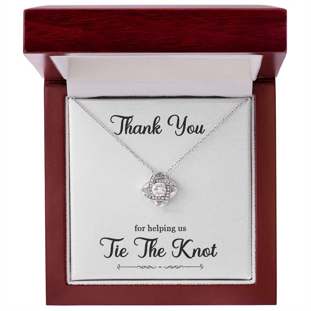 To My Bridesmaid Gift - Thank You For helping Us Tie The Knot - Love Knot Necklace #e74 - Image 5