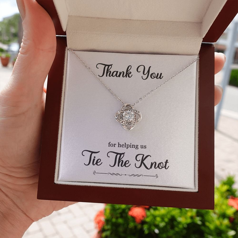 To My Bridesmaid Gift - Thank You For helping Us Tie The Knot - Love Knot Necklace #e74 - Image 29