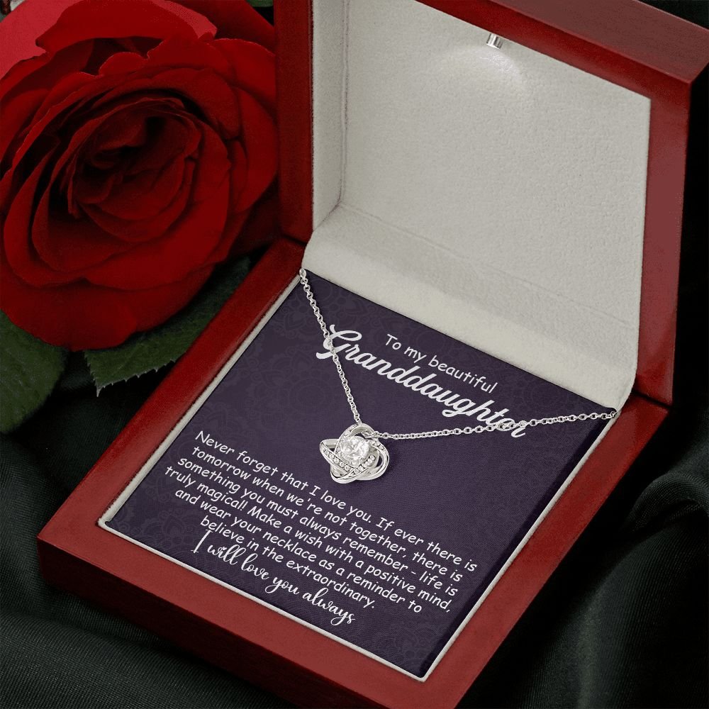 To My Granddaughter Necklace Gift - Life is truly magical - Love Knot #e157 - Image 6