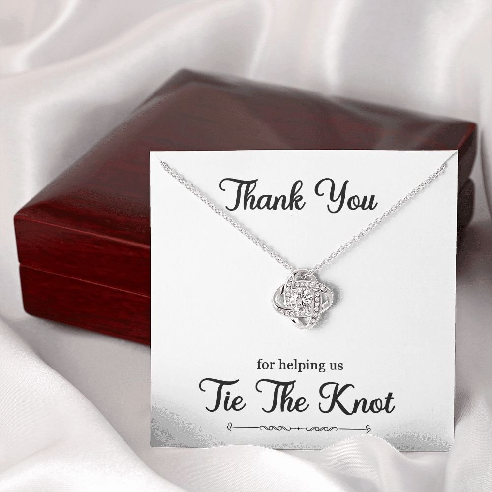 To My Bridesmaid Gift - Thank You For helping Us Tie The Knot - Love Knot Necklace #e74 - Image 23