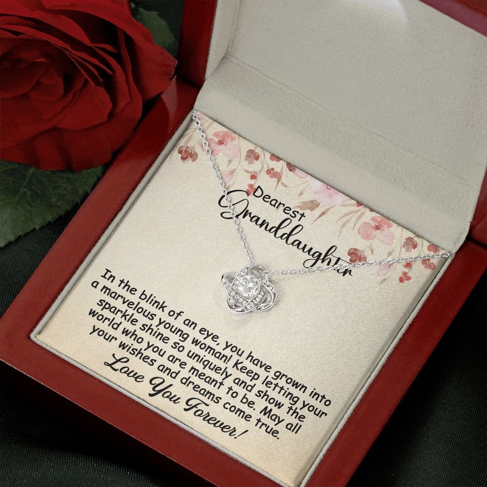 To My Granddaughter Necklace Gift - Marvelous young woman - Love Knot #e161 - Image 8