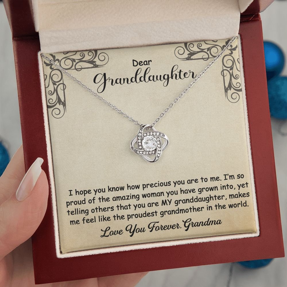 To My Granddaughter Necklace Gift - I hope you know - Love Knot #e160 - Image 7