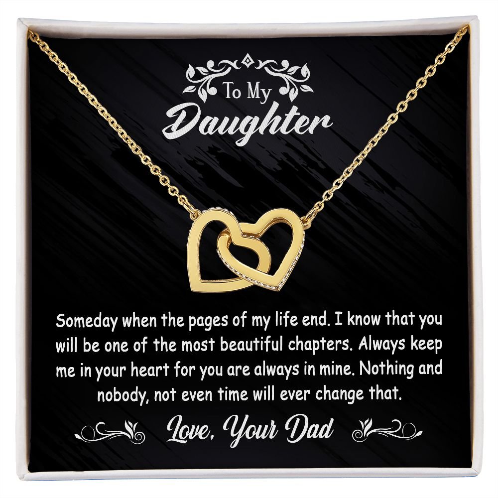 To My Daughter Gift From Dad - Interlocking Hearts #e121 - Image 6
