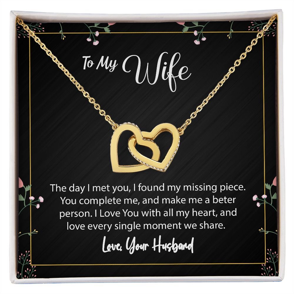 To My Wife From Husband - I found my missing piece - Interlocking Hearts #e82 - Image 5
