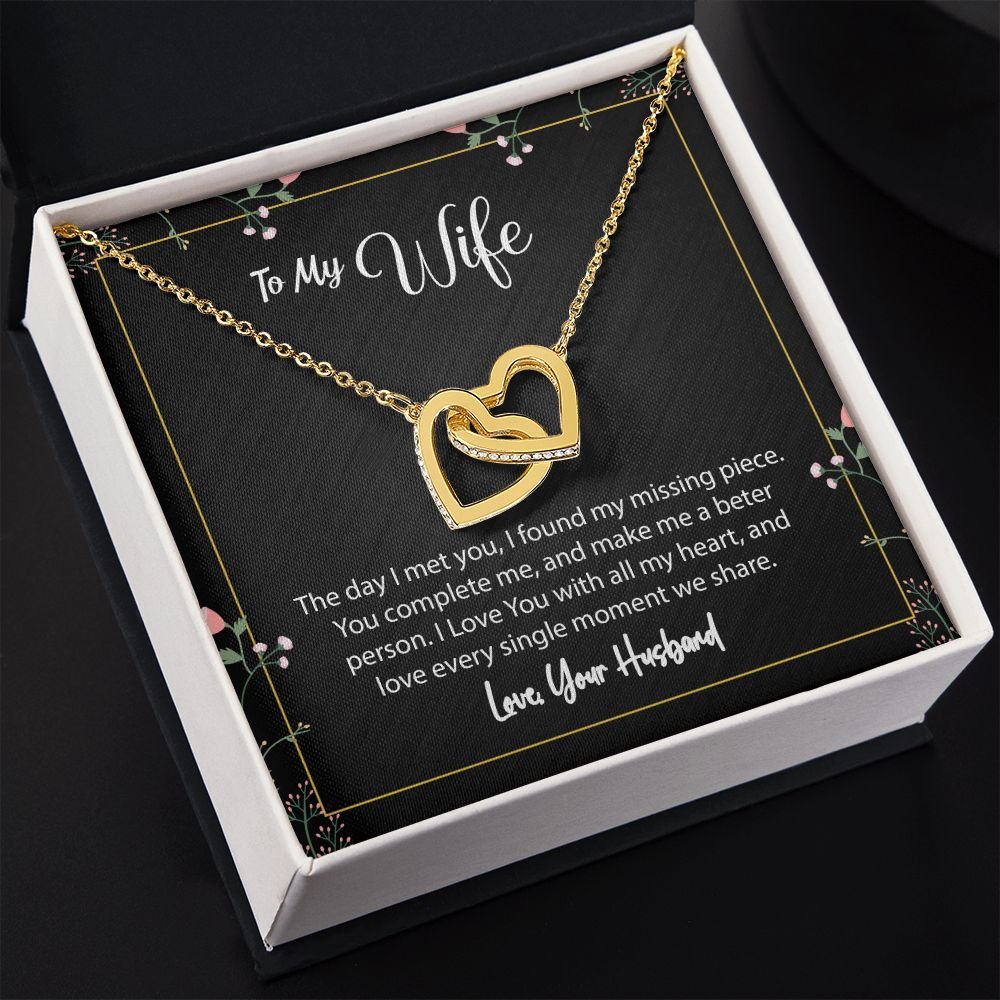 To My Wife From Husband - I found my missing piece - Interlocking Hearts #e82 - Image 25