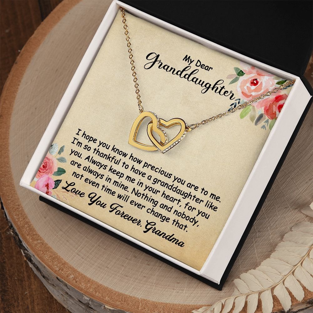 To My Granddaughter Gift - Hope you know how precious you are to me - Interlocking Hearts #e63 - Image 9