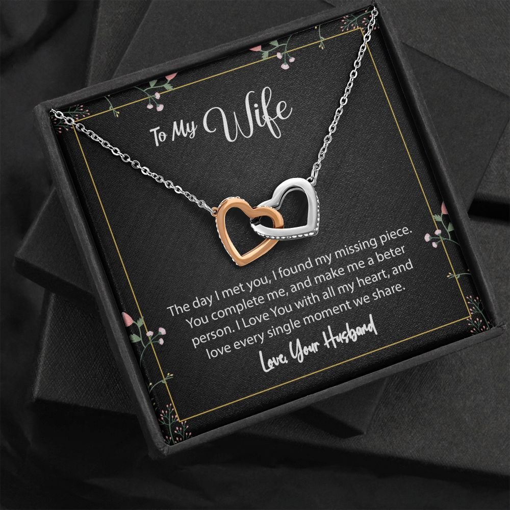 To My Wife From Husband - I found my missing piece - Interlocking Hearts #e82 - Image 12