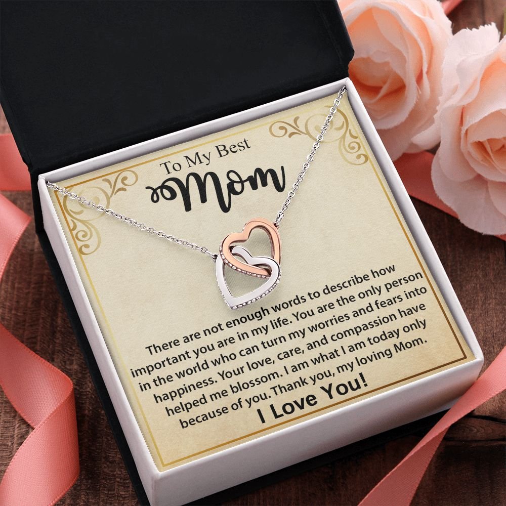 To My Mom Necklace, Mother's Day Birthday Gift Ideas From Daughter & Son, Poem Message Card Interlocking Harts Pendant Jewelry Presents For Her #e252 - Image 20