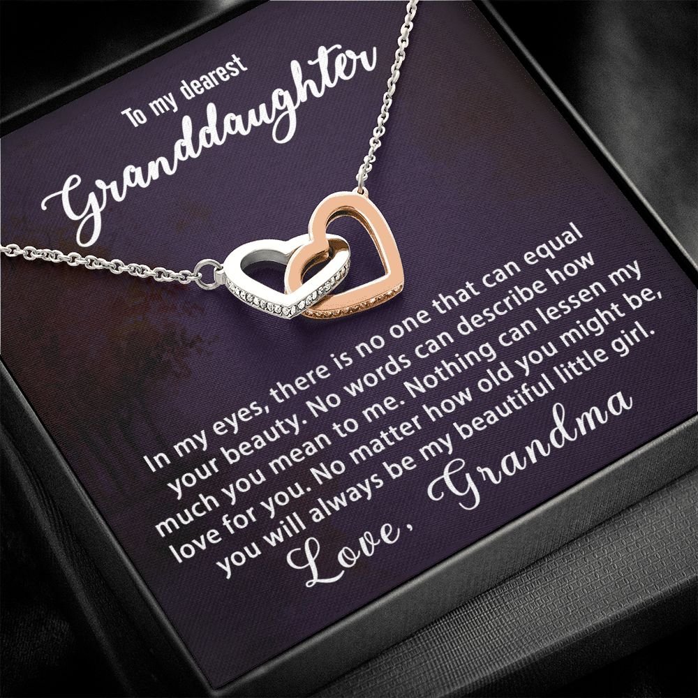 To My Granddaughter Gift - There is no one can equal your beauty - Interlocking Hearts #e66 - Image 8