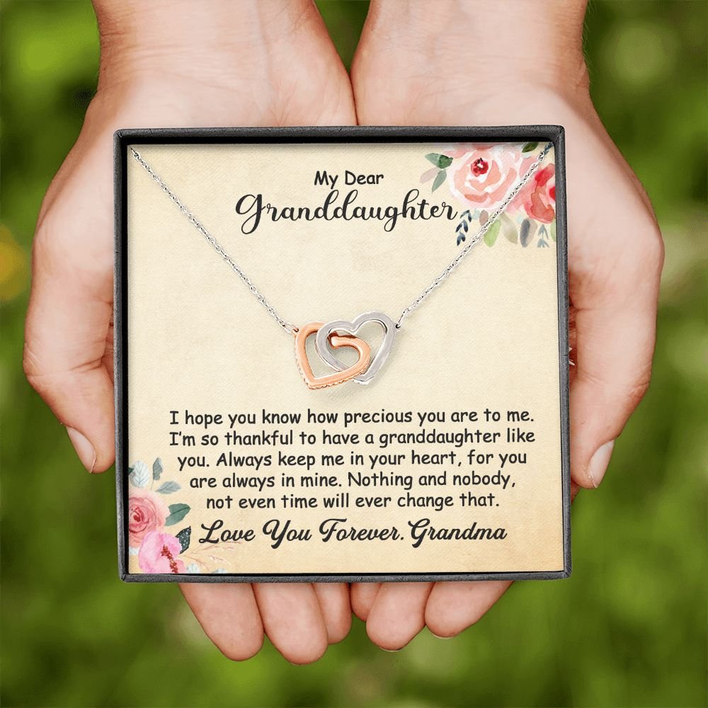 To My Granddaughter Gift - Hope you know how precious you are to me - Interlocking Hearts #e63 - Image 6