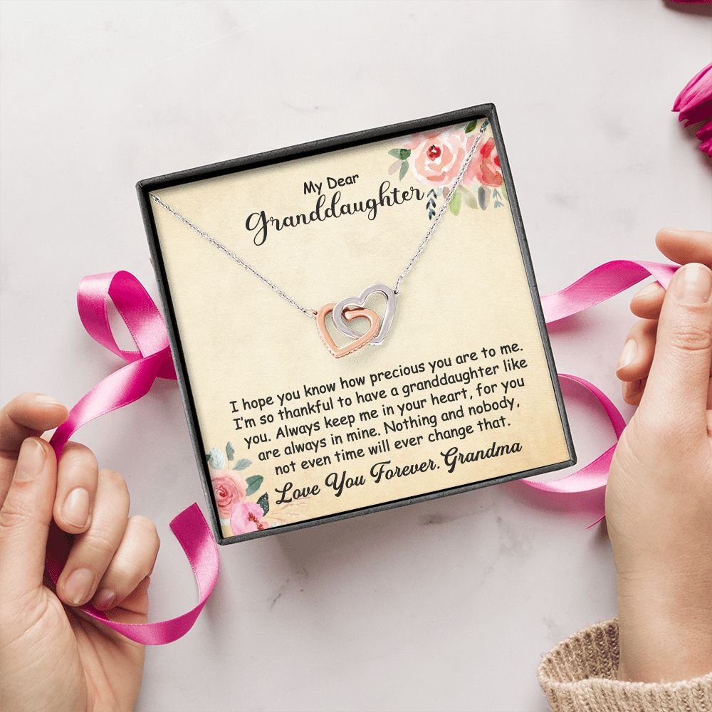 To My Granddaughter Gift - Hope you know how precious you are to me - Interlocking Hearts #e63 - Image 8