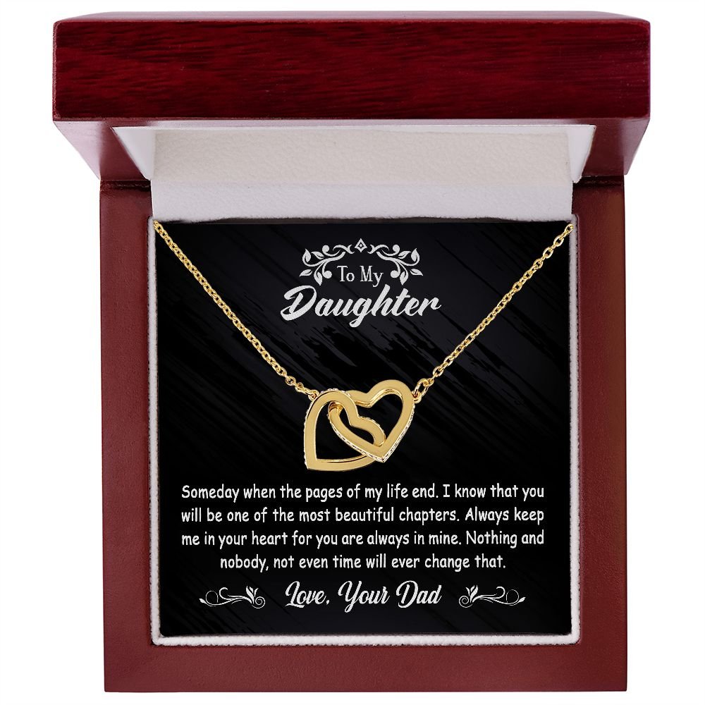 To My Daughter Gift From Dad - Interlocking Hearts #e121 - Image 9