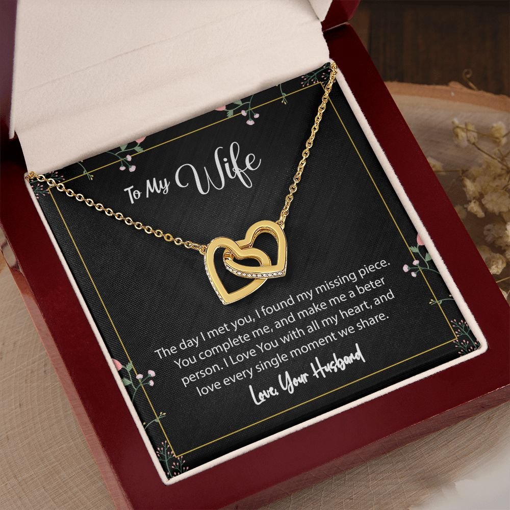 To My Wife From Husband - I found my missing piece - Interlocking Hearts #e82 - Image 22