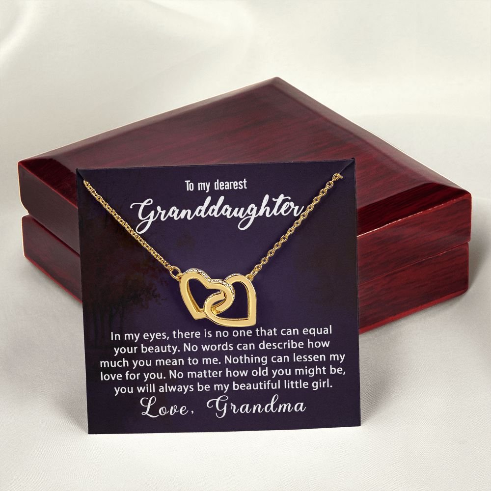 To My Granddaughter Gift - There is no one can equal your beauty - Interlocking Hearts #e66 - Image 9