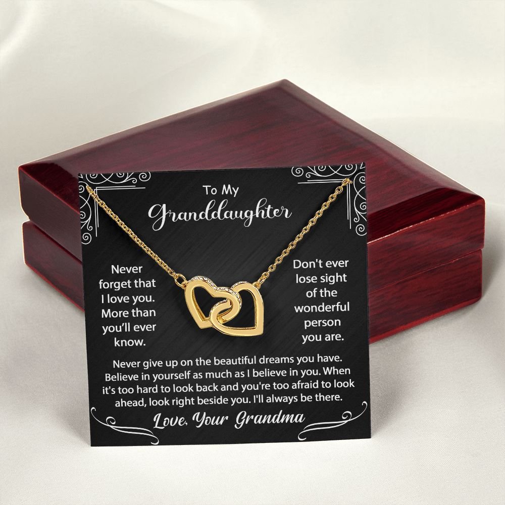 To My Granddaughter - Never forget that I love you - Interlocking Hearts #e68 - Image 11