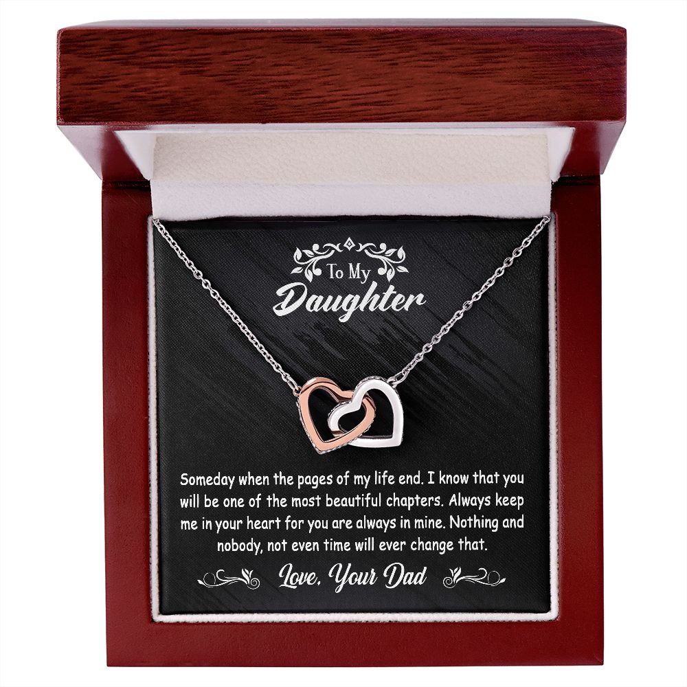 To My Daughter Gift From Dad - Interlocking Hearts #e121 - Image 8