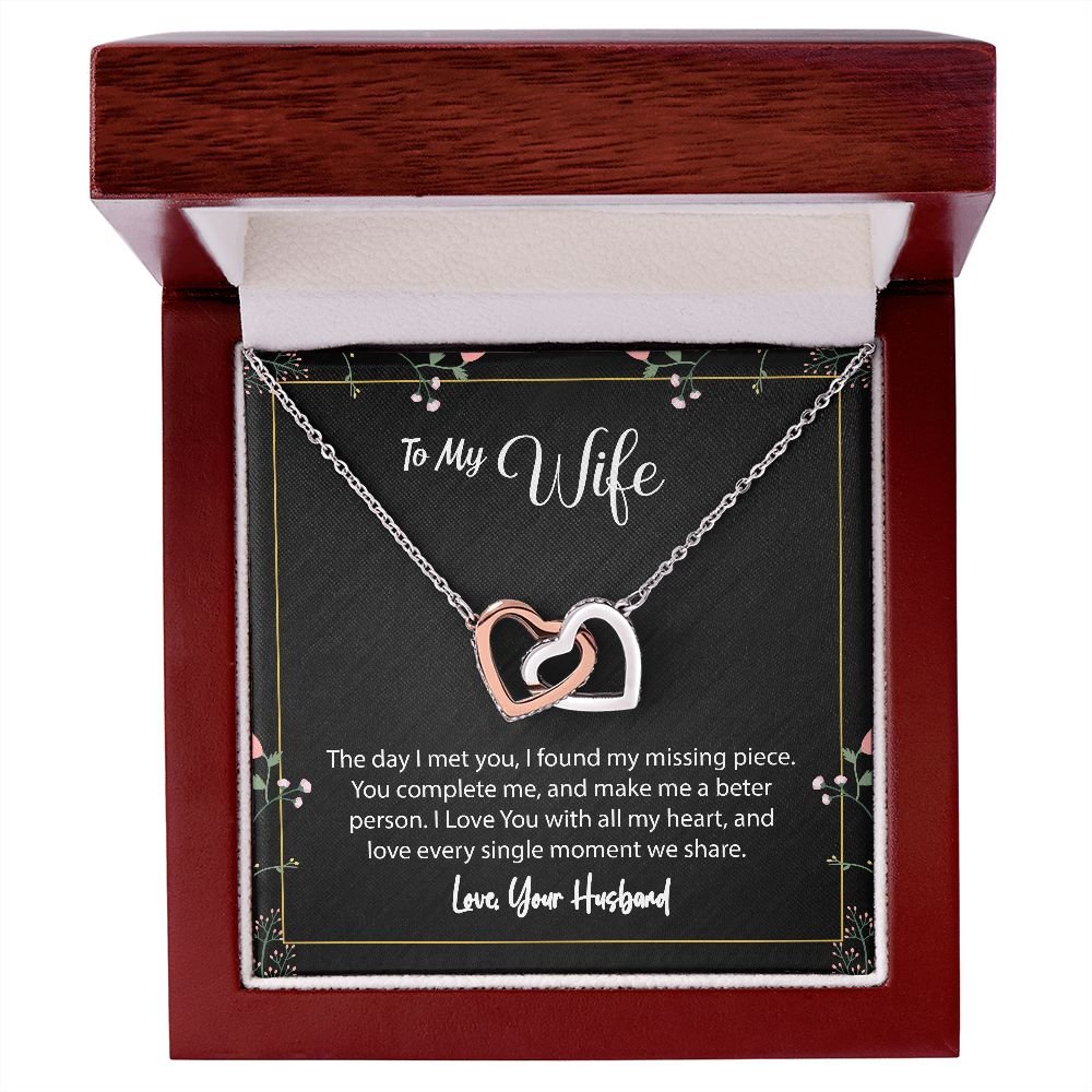 To My Wife From Husband - I found my missing piece - Interlocking Hearts #e82 - Image 9