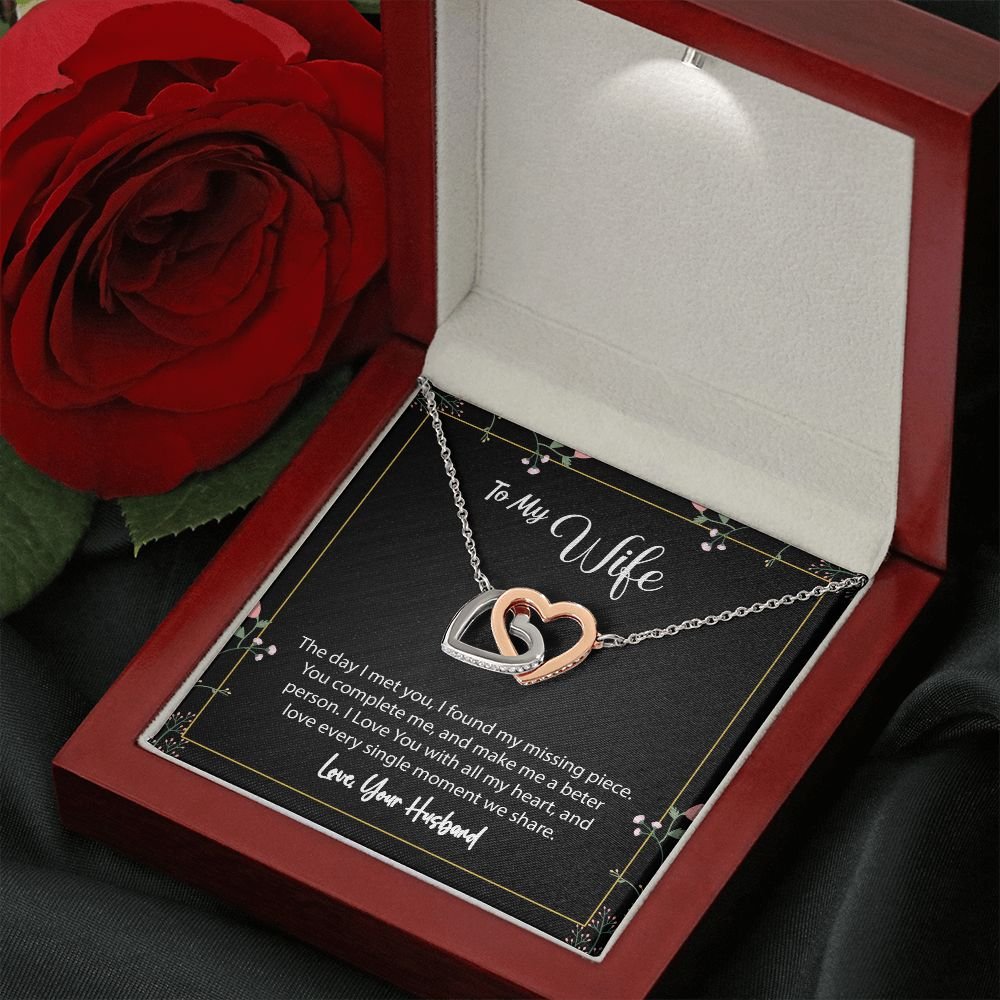 To My Wife From Husband - I found my missing piece - Interlocking Hearts #e82 - Image 26