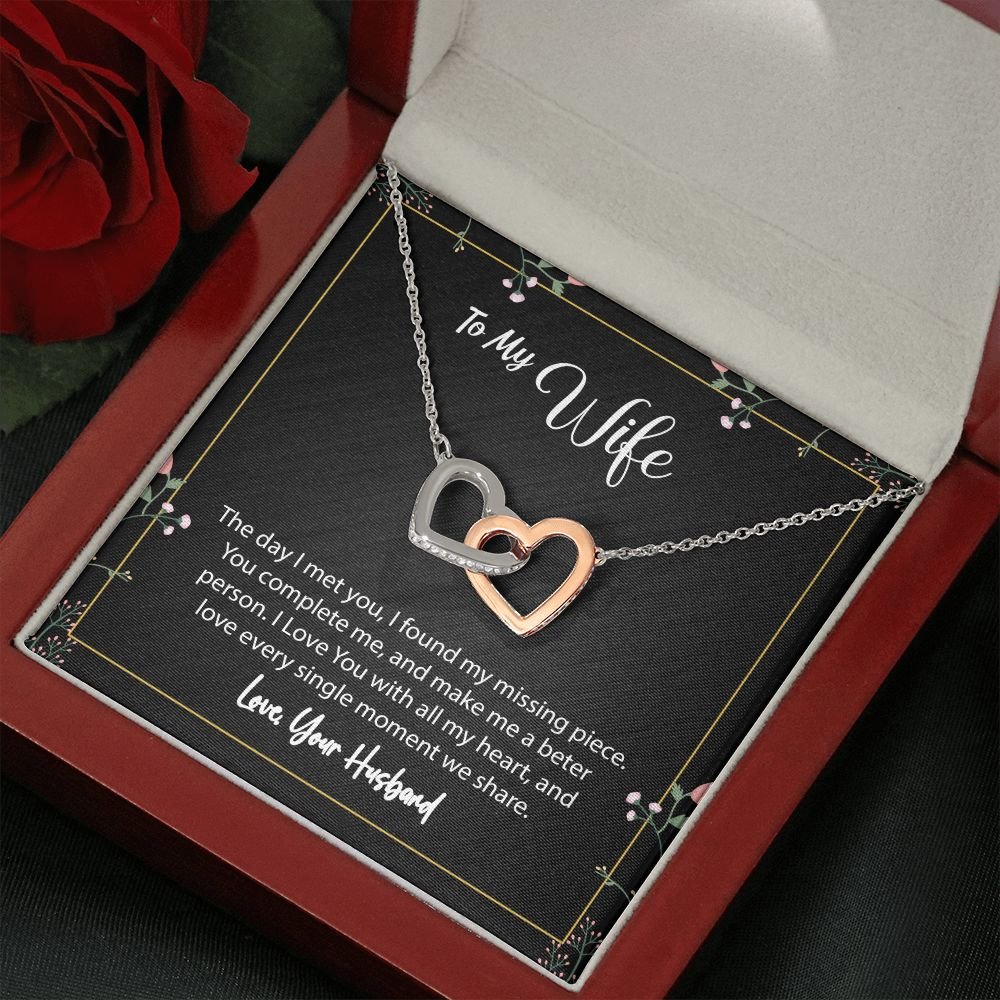 To My Wife From Husband - I found my missing piece - Interlocking Hearts #e82 - Image 17