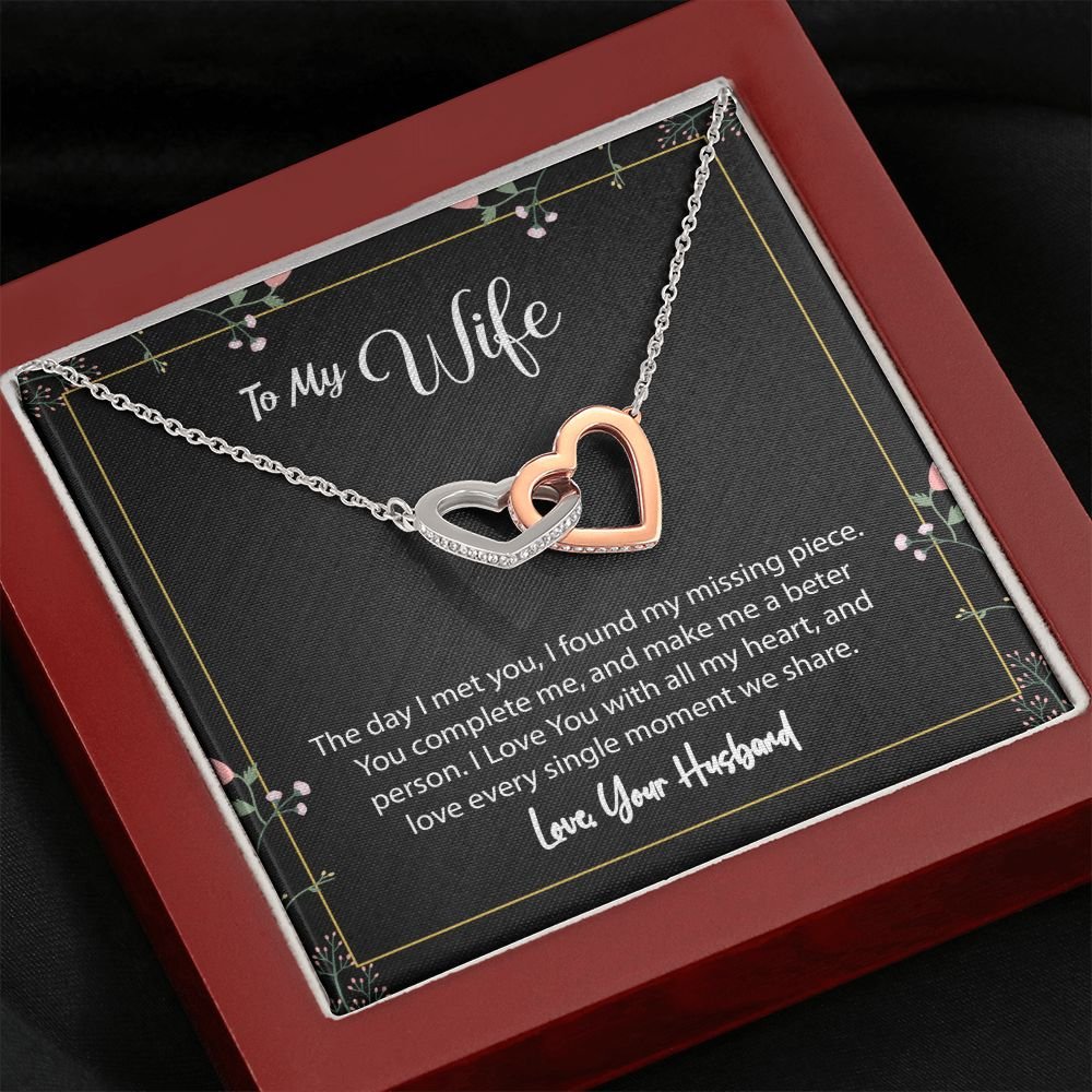 To My Wife From Husband - I found my missing piece - Interlocking Hearts #e82 - Image 21
