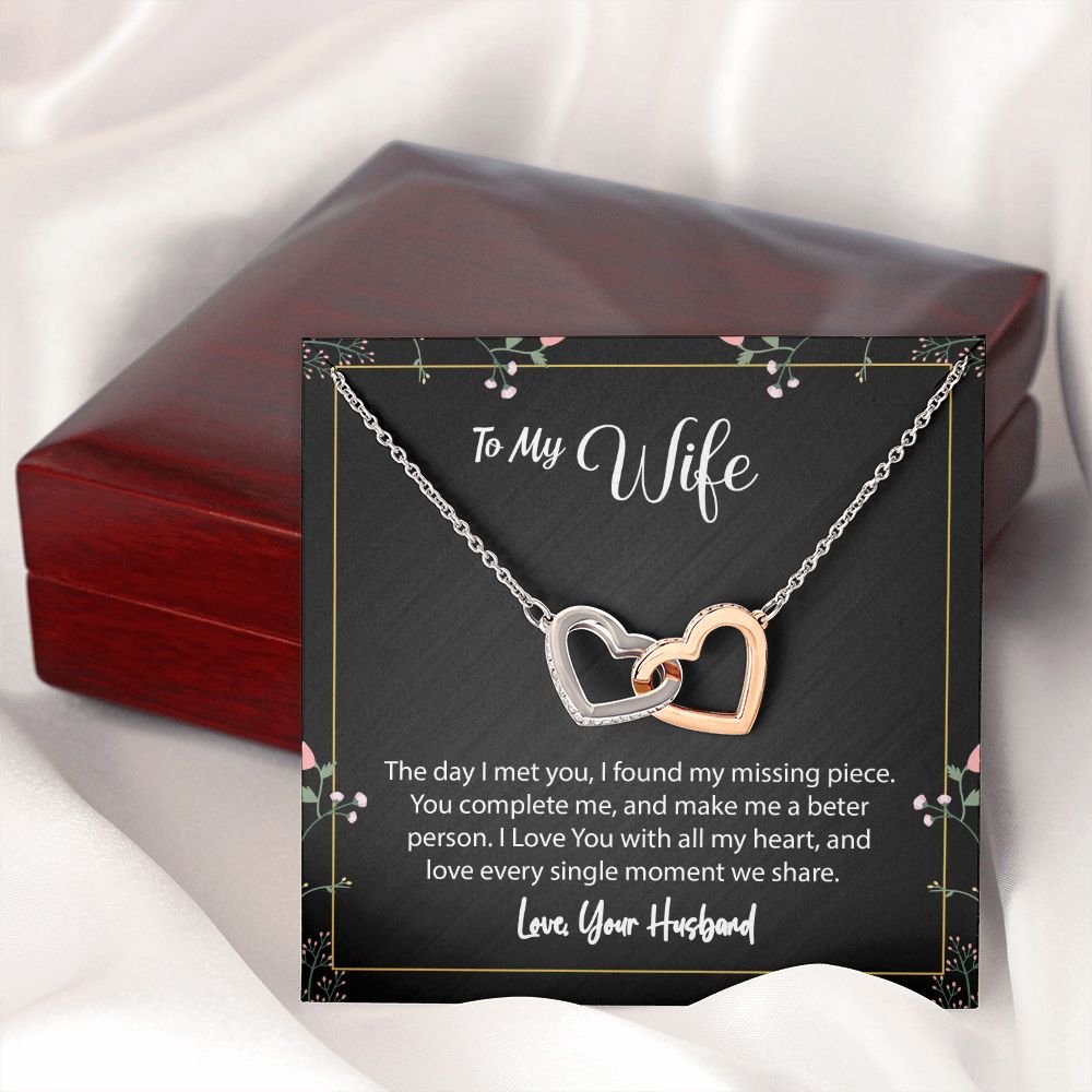 To My Wife From Husband - I found my missing piece - Interlocking Hearts #e82 - Image 19