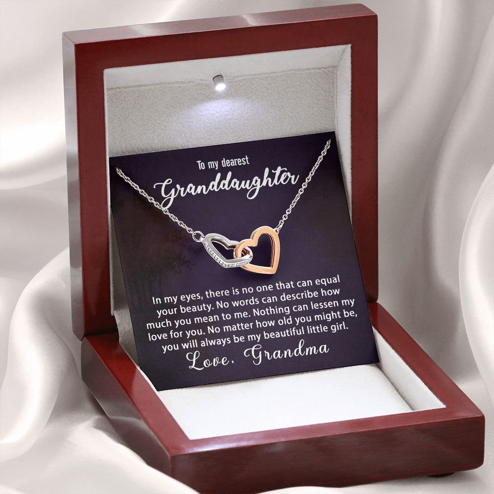 To My Granddaughter Gift - There is no one can equal your beauty - Interlocking Hearts #e66 - Image 10