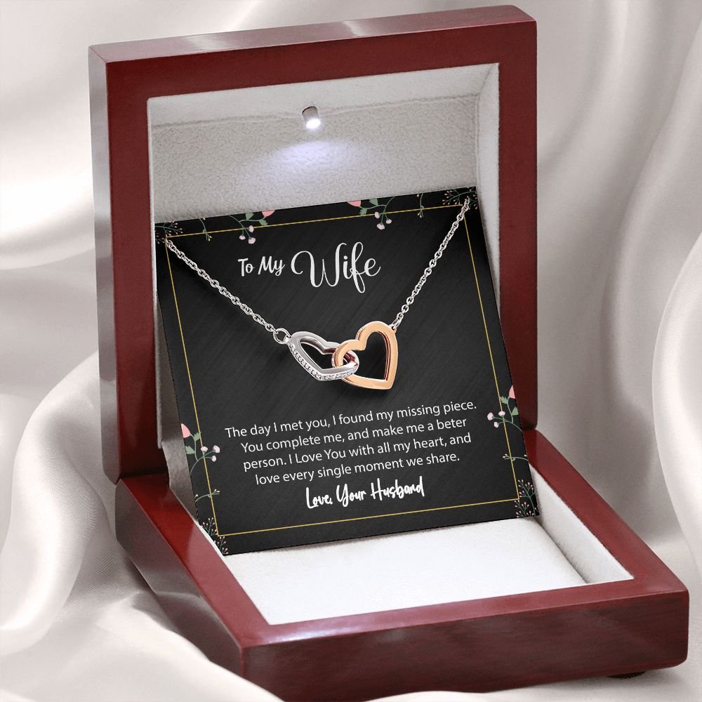 To My Wife From Husband - I found my missing piece - Interlocking Hearts #e82 - Image 18