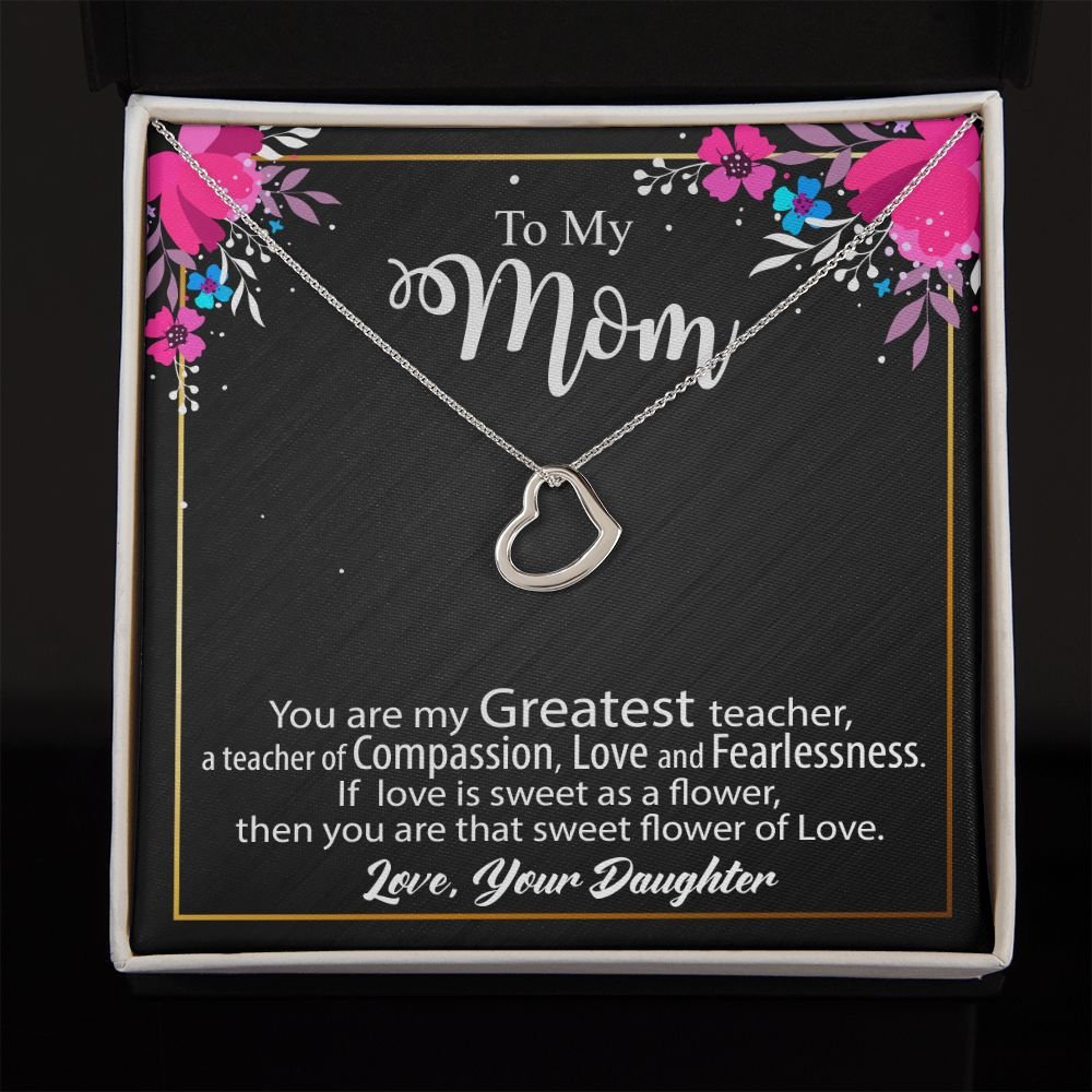 To My Mom Necklace Gift - Delicate Heart #e135 - Image 10