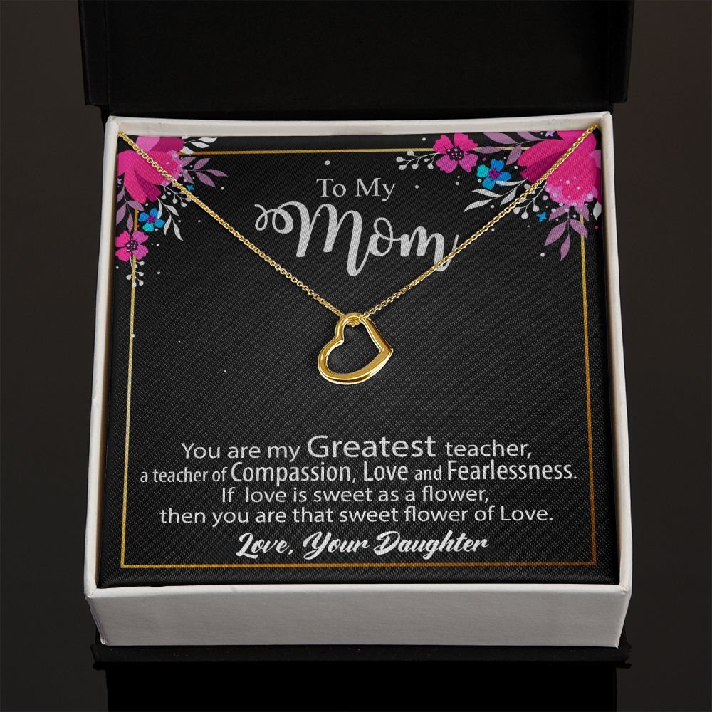 To My Mom Necklace Gift - Delicate Heart #e135 - Image 9