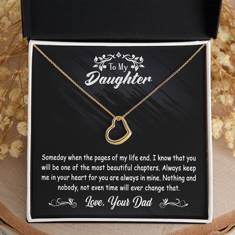 To My Daughter Gift From Dad - Delicate Heart #e124 - Image 10
