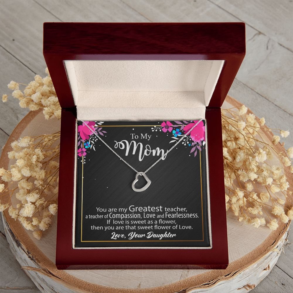 To My Mom Necklace Gift - Delicate Heart #e135 - Image 8
