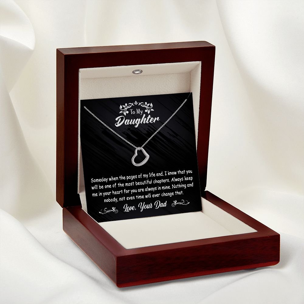 To My Daughter Gift From Dad - Delicate Heart #e124 - Image 5