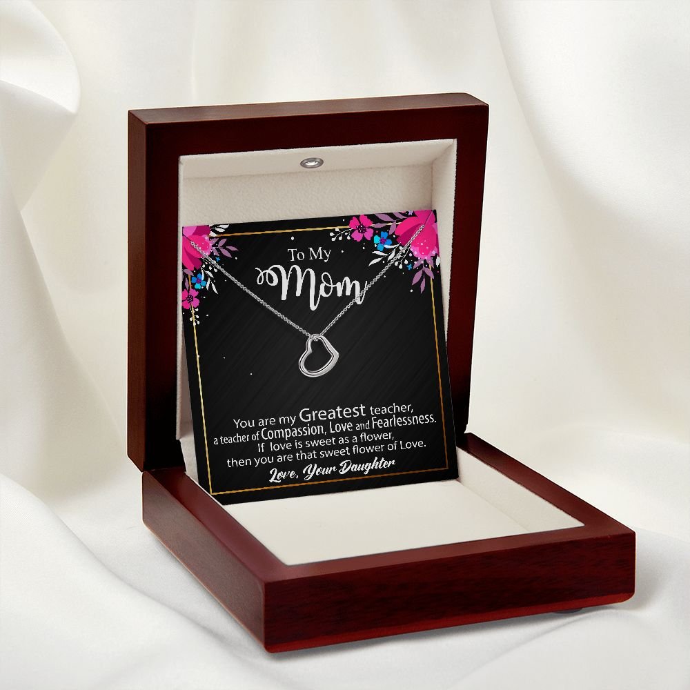 To My Mom Necklace Gift - Delicate Heart #e135 - Image 4