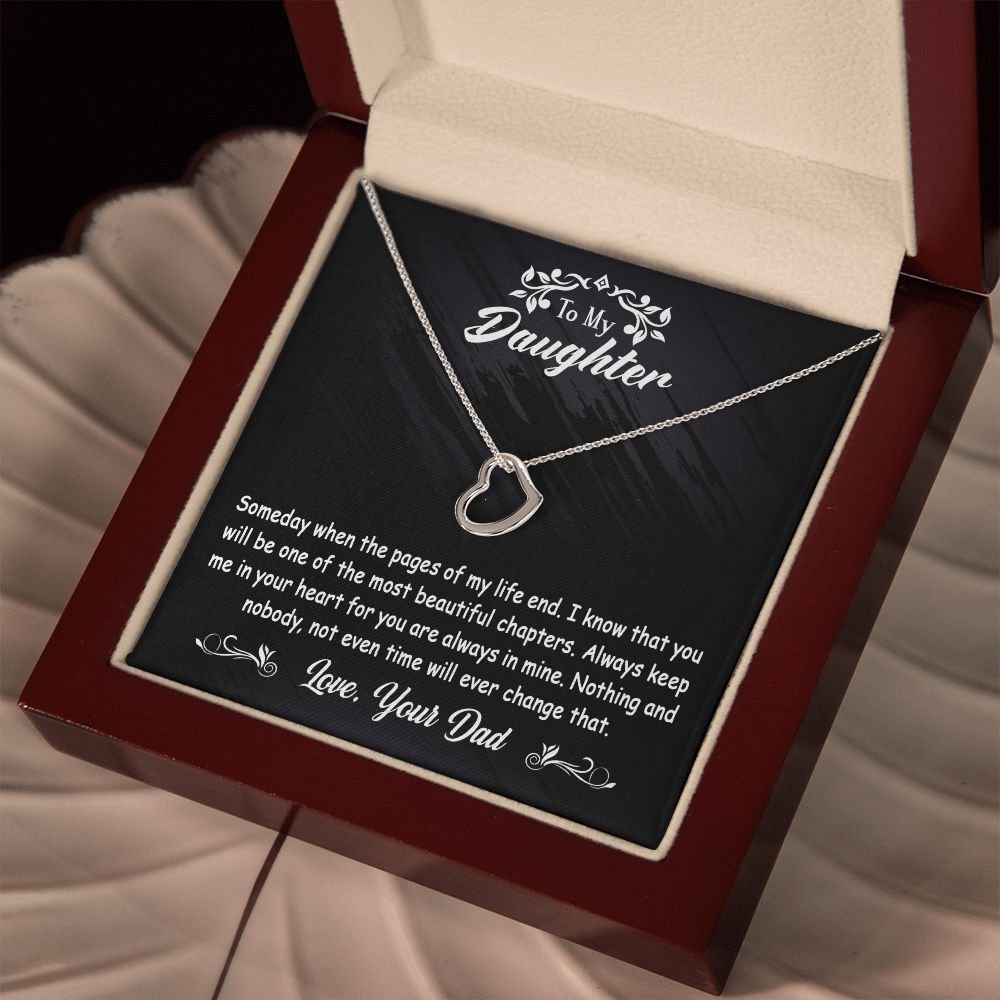 To My Daughter Gift From Dad - Delicate Heart #e124 - Image 9