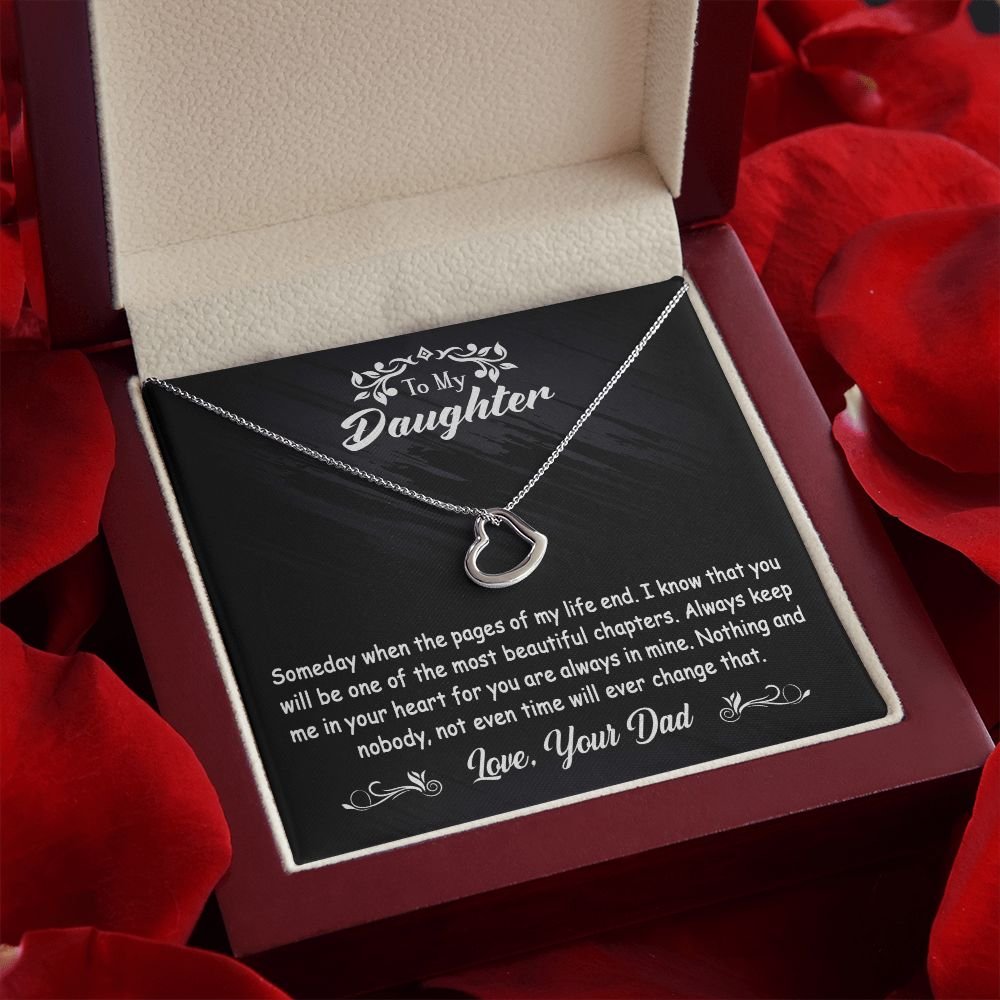 To My Daughter Gift From Dad - Delicate Heart #e124 - Image 8