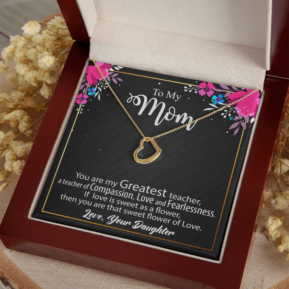 To My Mom Necklace Gift - Delicate Heart #e135 - Image 11