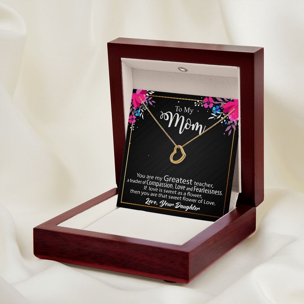 To My Mom Necklace Gift - Delicate Heart #e135 - Image 5