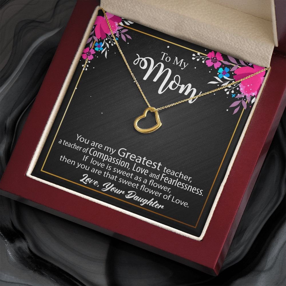 To My Mom Necklace Gift - Delicate Heart #e135 - Image 7
